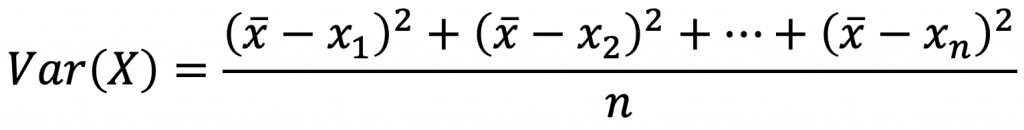 equation for standard deviation