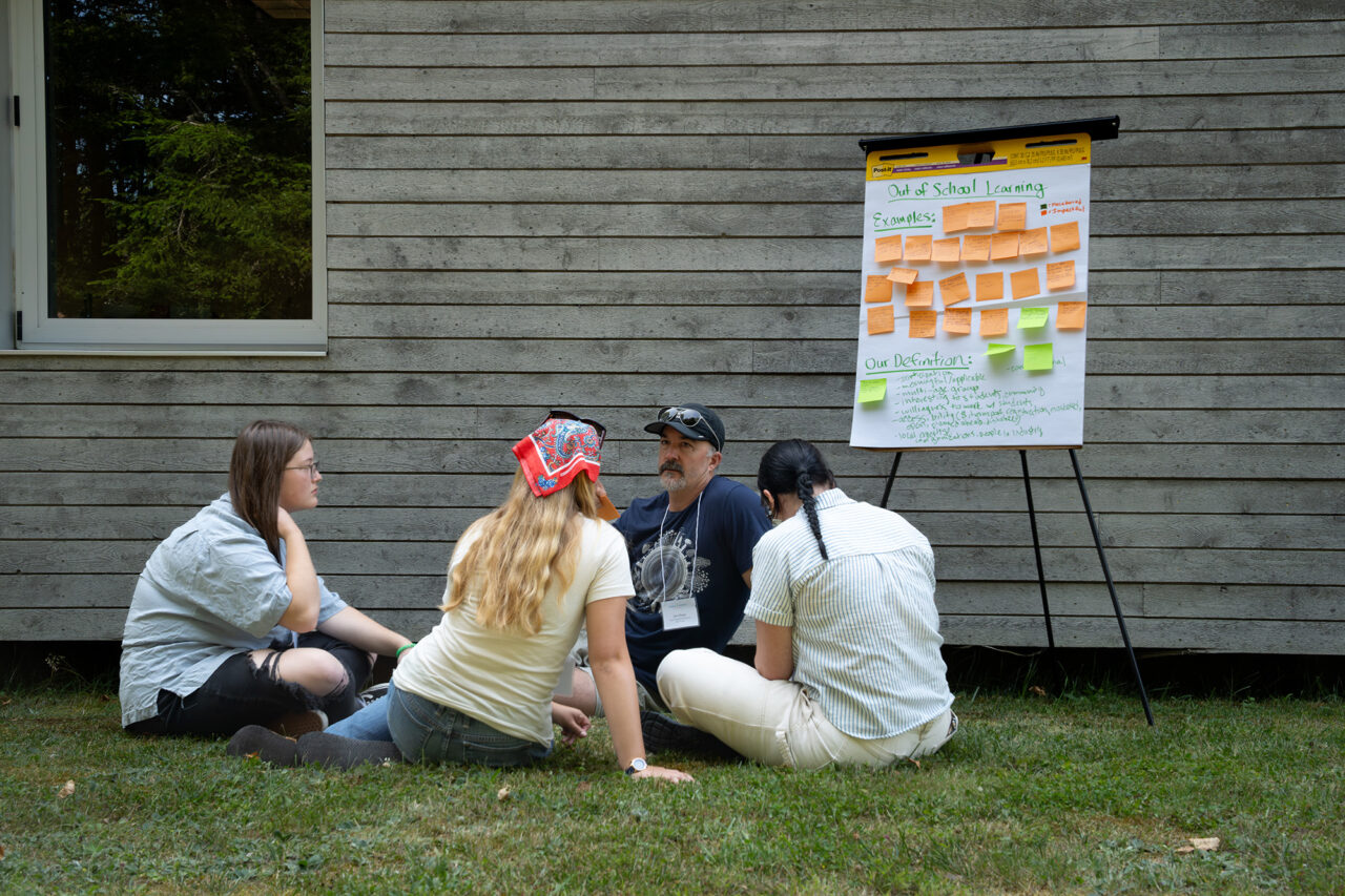 Participants in the REF/GEO project attend a workshop at the Schoodic Institute.