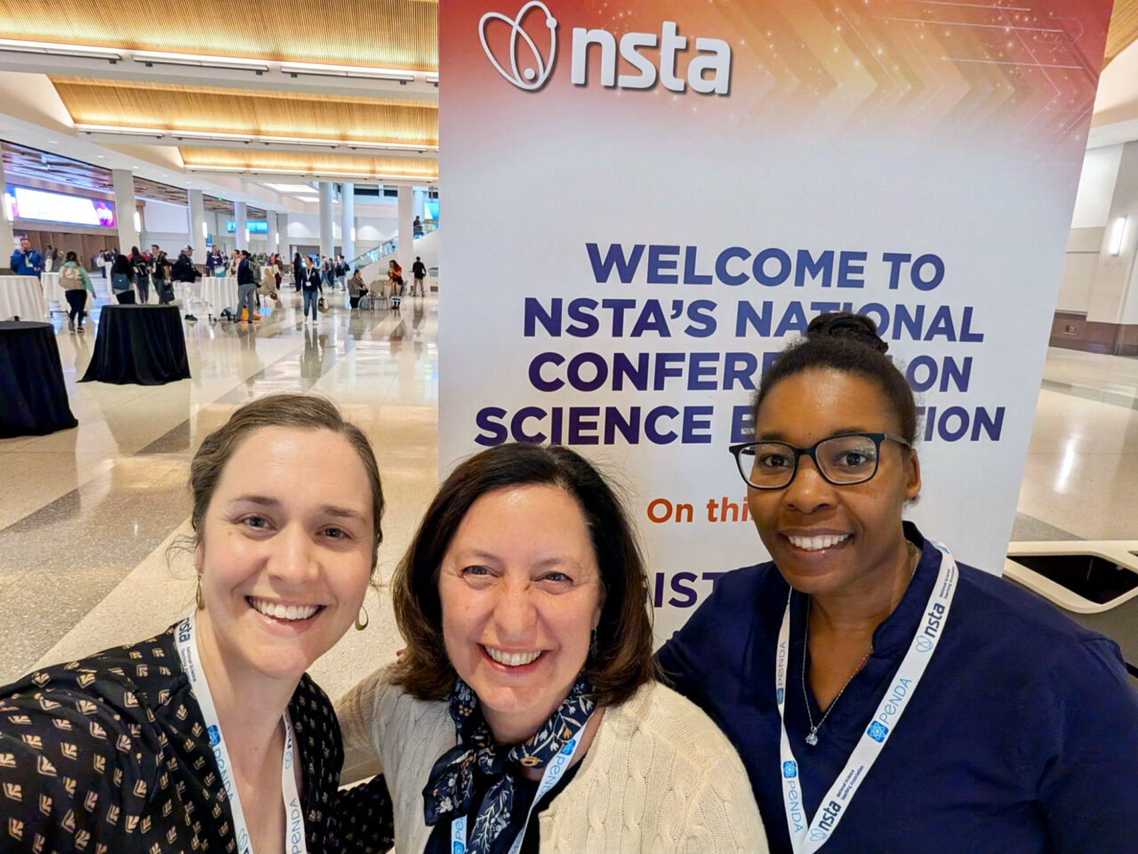 Pictured left to right: Maranda Chung, SciEPlay project lead at MMSA; Heather Bowen, SciEPlay participant PreK teacher; Hildah Makori, SciEPlay postdoctoral researcher at Bowdoin College