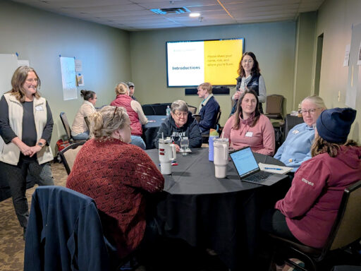 Facilitators and participants gather in a conference room at the 2025 MMSA STEM PD Retreat.